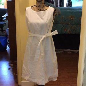 White  cotton lined dress
